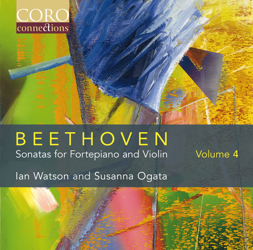 'Beethoven: Sonatas for Fortepiano & Violin Volume 4' album cover showing 'Hedge' a 1982 abstract painting by Gerhard Richter