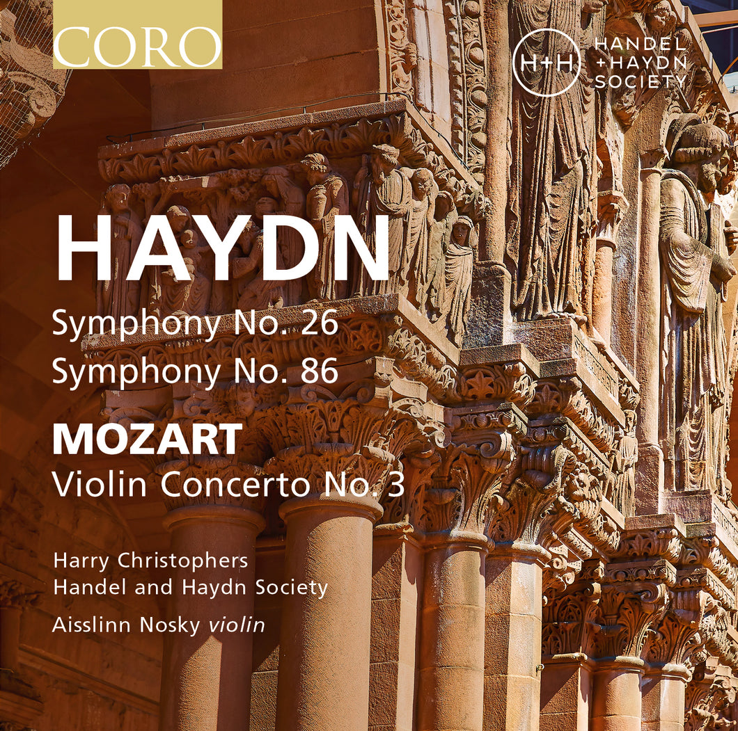 Haydn Symphonies Nos. 26 & 86 album cover showing Trinity Church in Boston, MA, USA