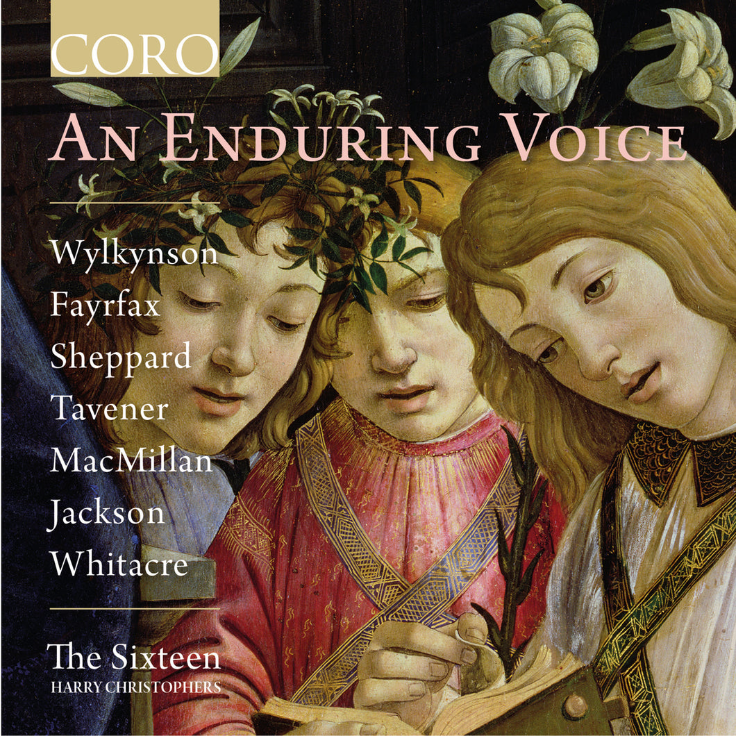 An Enduring Voice album cover showing three people looking at a book and singing
